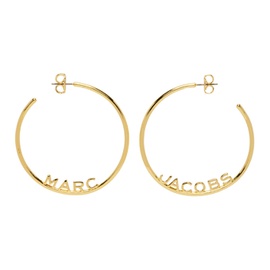 마크 제이콥스 Marc Jacobs Gold The Monogram Hoops Earrings 231190F022003