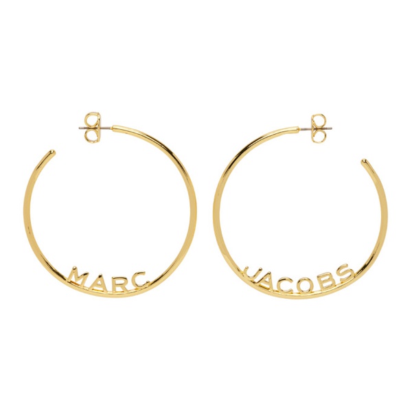 마크제이콥스 마크 제이콥스 Marc Jacobs Gold The Monogram Hoops Earrings 231190F022003