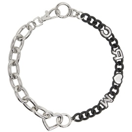 마크 제이콥스 Marc Jacobs Silver & Black The Charmed Heart Chain Necklace 231190F023003