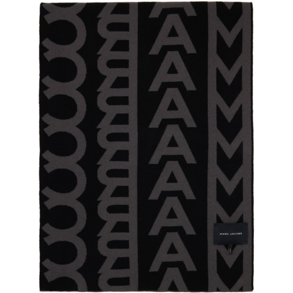 마크제이콥스 마크 제이콥스 Marc Jacobs Black & Gray Monogram Knit 231190F028000