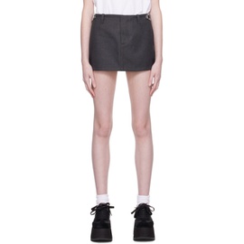 마크 제이콥스 Marc Jacobs Gray The Pushlock Miniskirt 231190F090000
