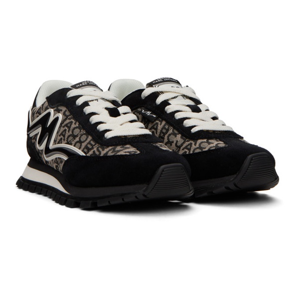 마크제이콥스 마크 제이콥스 Marc Jacobs Black & White The Monogram Jogger Sneakers 231190F128003