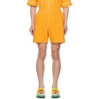 카사블랑카 Casablanca Orange Jacquard Shorts 231195M193027