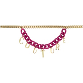 베르사체 진 꾸뛰르 베르사체 Versace Jeans Couture Pink & Gold Charms Chain Belt 231202F001013