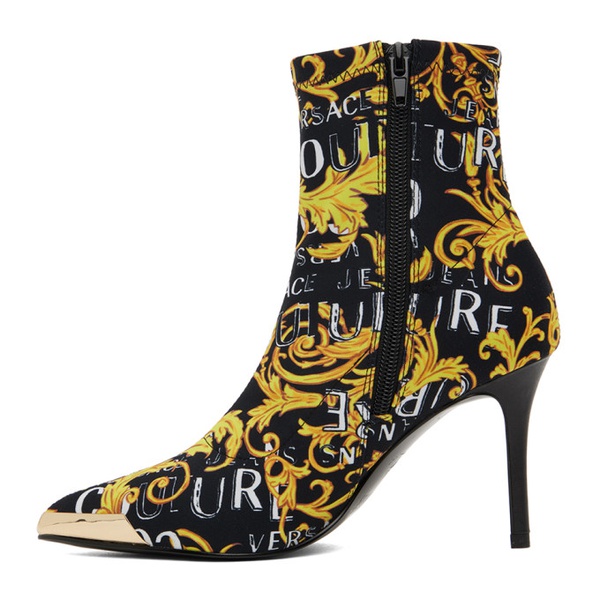 베르사체 베르사체 진 꾸뛰르 베르사체 Versace Jeans Couture Black & Yellow Scarlett Boots 231202F113000