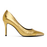 베르사체 진 꾸뛰르 베르사체 Versace Jeans Couture Gold Crackle Heels 231202F122006