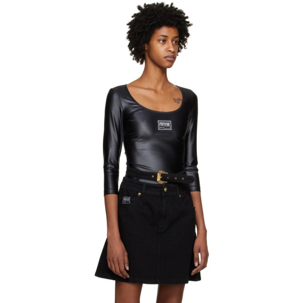 베르사체 베르사체 진 꾸뛰르 베르사체 Versace Jeans Couture Black Patch Bodysuit 231202F358000