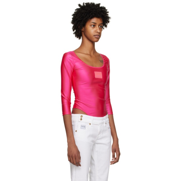 베르사체 베르사체 진 꾸뛰르 베르사체 Versace Jeans Couture Pink Patch Bodysuit 231202F358001