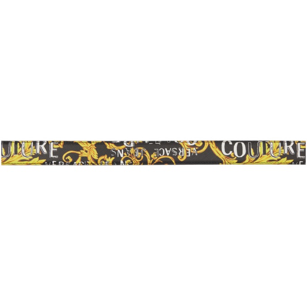 베르사체 베르사체 진 꾸뛰르 베르사체 Versace Jeans Couture Black & Yellow Logo Belt 231202M131014