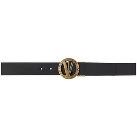 베르사체 진 꾸뛰르 베르사체 Versace Jeans Couture Black V-Emblem Round Reversible Belt 231202M131017