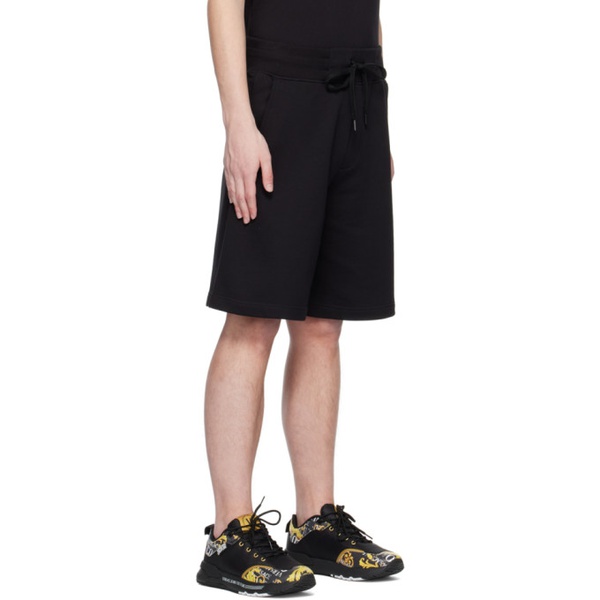 베르사체 베르사체 진 꾸뛰르 베르사체 Versace Jeans Couture Black V-Emblem Shorts 231202M193019