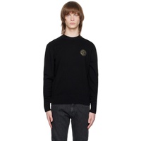 베르사체 진 꾸뛰르 베르사체 Versace Jeans Couture Black V-Emblem Sweater 231202M201002
