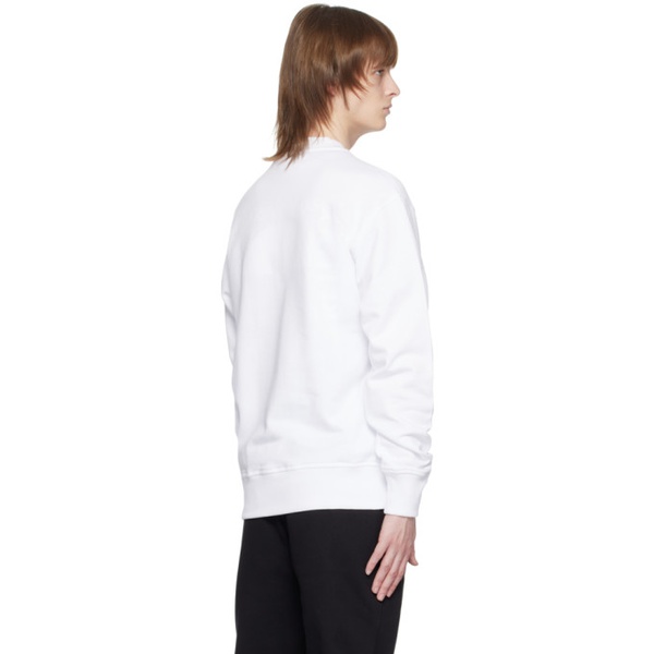 베르사체 베르사체 진 꾸뛰르 베르사체 Versace Jeans Couture White Printed Sweatshirt 231202M204007