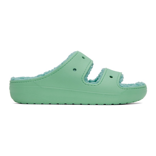 크록스 Crocs Green Classic Cozzzy Sandals 231209M234044