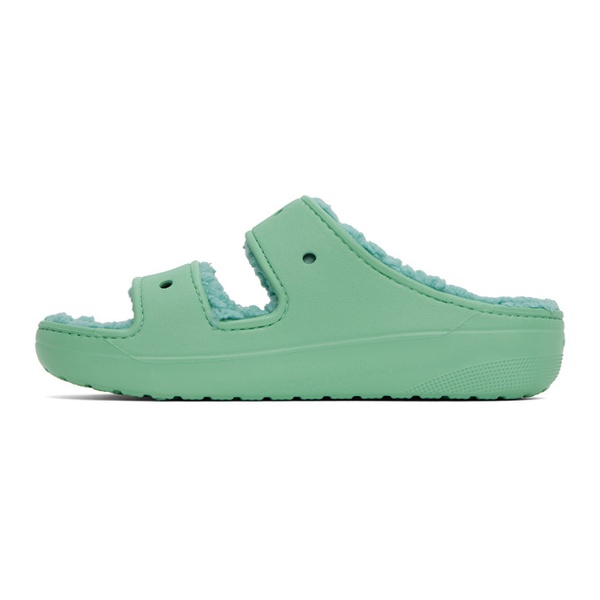 크록스 Crocs Green Classic Cozzzy Sandals 231209M234044