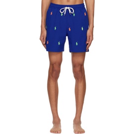 폴로 랄프 로렌 Polo Ralph Lauren Blue Traveler Swim Shorts 231213M208004