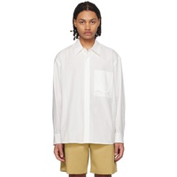 솔리드 옴므 Solid Homme White Hidden Button Shirt 231221M192004