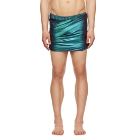 릭 오웬스 Rick Owens Blue Twisted Swim Shorts 231232M208008