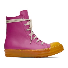 릭 오웬스 Rick Owens Pink Leather High Sneakers 231232M236035