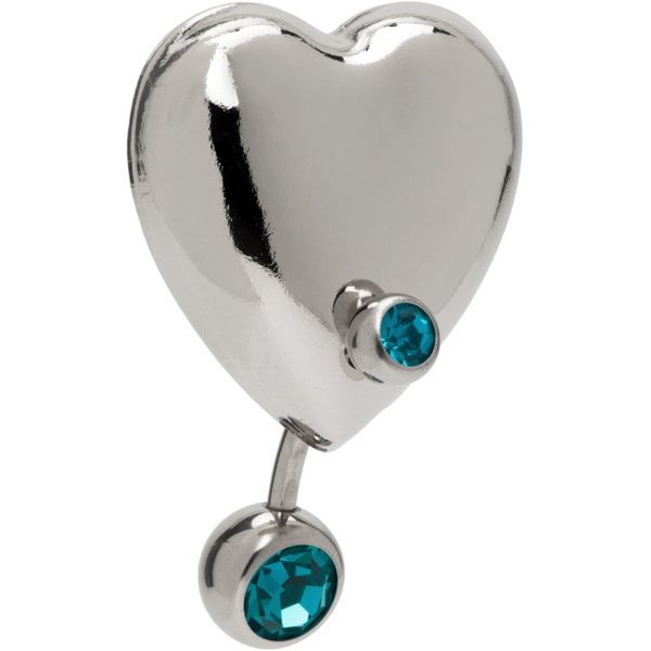  주스틴 클렁퀘 Justine Clenquet SSENSE Exclusive Silver & Blue Max Earring 231235F022022