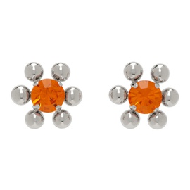 주스틴 클렁퀘 Justine Clenquet SSENSE Exclusive Silver & Orange Sadie Earrings 231235F022034