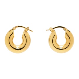 질샌더 Jil Sander Gold Hoop Earrings 231249F009003