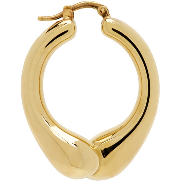 질샌더 질샌더 Jil Sander Gold Twisted Single Earring 231249F022012