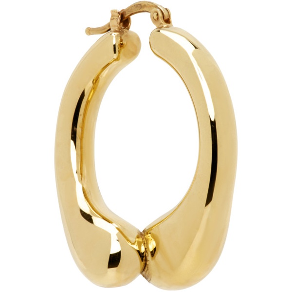 질샌더 질샌더 Jil Sander Gold Twisted Single Earring 231249F022012