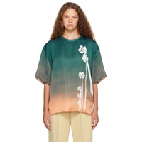 질샌더 Jil Sander Green Printed T-Shirt 231249F110009