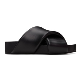 질샌더 Jil Sander Black Oversized Wrapped Sandals 231249F124003
