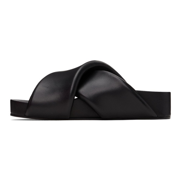 질샌더 질샌더 Jil Sander Black Oversized Wrapped Sandals 231249F124003
