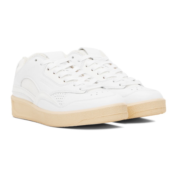질샌더 질샌더 Jil Sander White Low-Top Sneakers 231249F128022