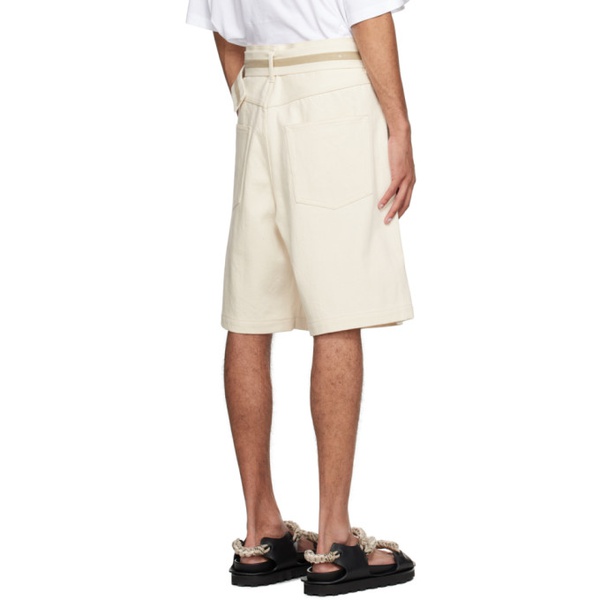 질샌더 질샌더 Jil Sander 오프화이트 Off-White Belted Denim Shorts 231249M193033