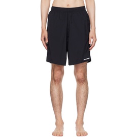 질샌더 Jil Sander Black Printed Swim Shorts 231249M208004