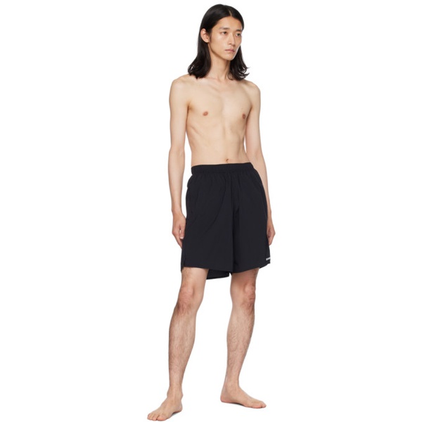 질샌더 질샌더 Jil Sander Black Printed Swim Shorts 231249M208004