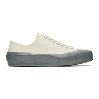 질샌더 Jil Sander White & Gray Low-Top Sneakers 231249M237051