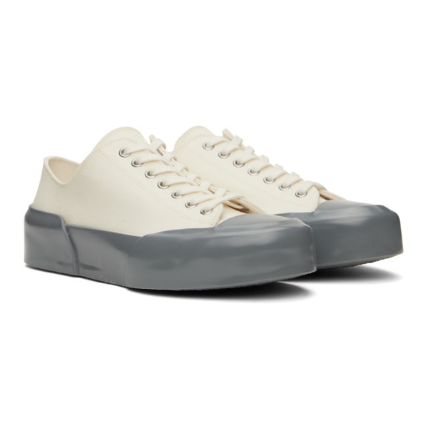 질샌더 질샌더 Jil Sander White & Gray Low-Top Sneakers 231249M237051