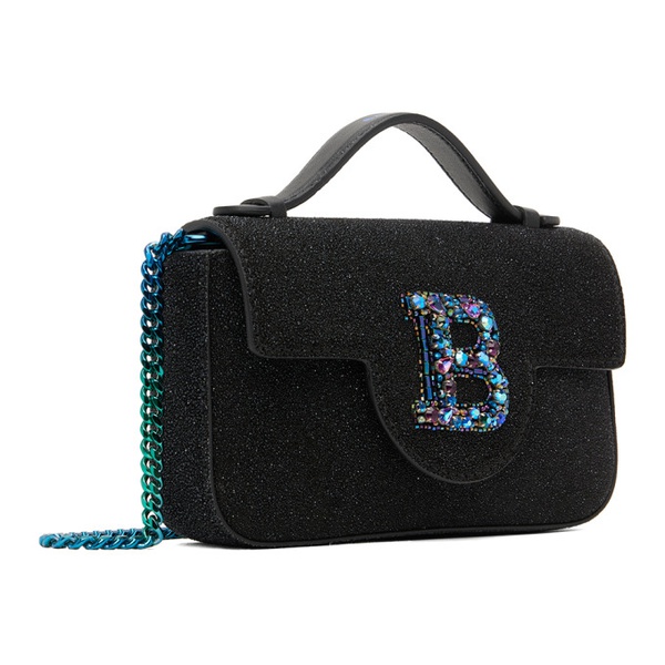 발망 발망 Balmain Black Glittered Shoulder Bag 231251F048035