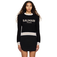 발망 Balmain Black Cropped Sweater 231251F096002