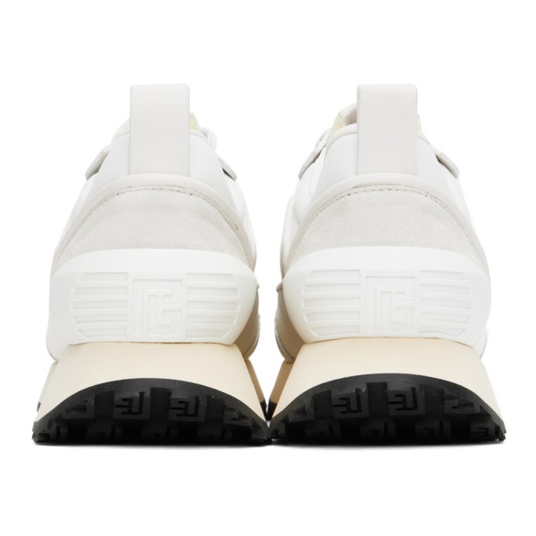 발망 발망 Balmain White Racer Sneakers 231251F128000