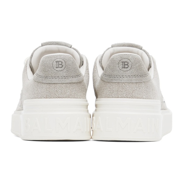발망 발망 Balmain Gray B-Court Sneakers 231251F128002