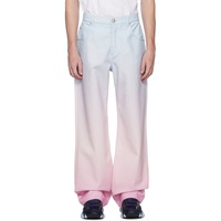 발망 Balmain Blue & Pink Evian 에디트 Edition Jeans 231251M186015