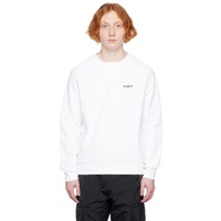 발망 Balmain White Flocked Sweatshirt 231251M204002