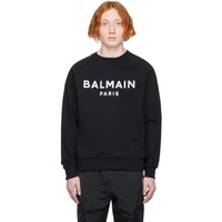 발망 Balmain Black Printed Sweatshirt 231251M204005