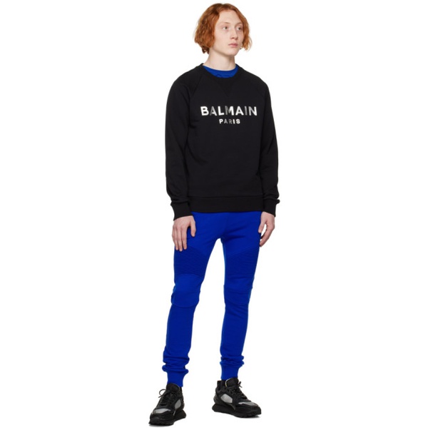 발망 발망 Balmain Black Metallic Sweatshirt 231251M204009