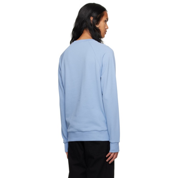 발망 발망 Balmain Blue Flocked Sweatshirt 231251M204021