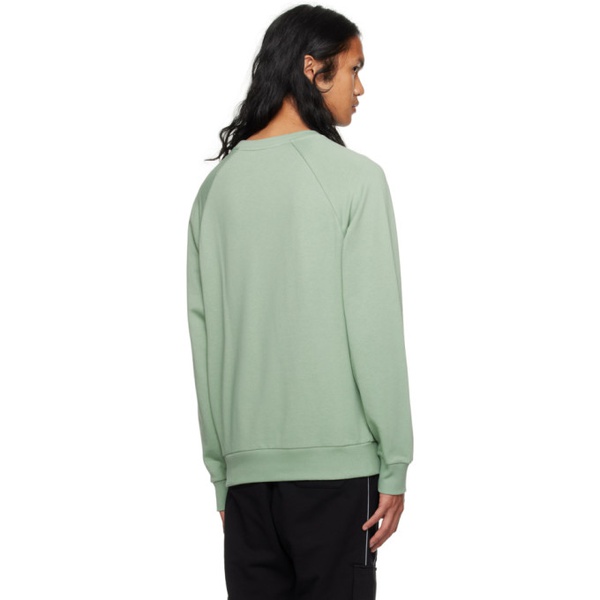 발망 발망 Balmain Green Printed Sweatshirt 231251M204025