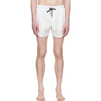 발망 Balmain White Printed Swim Shorts 231251M208009
