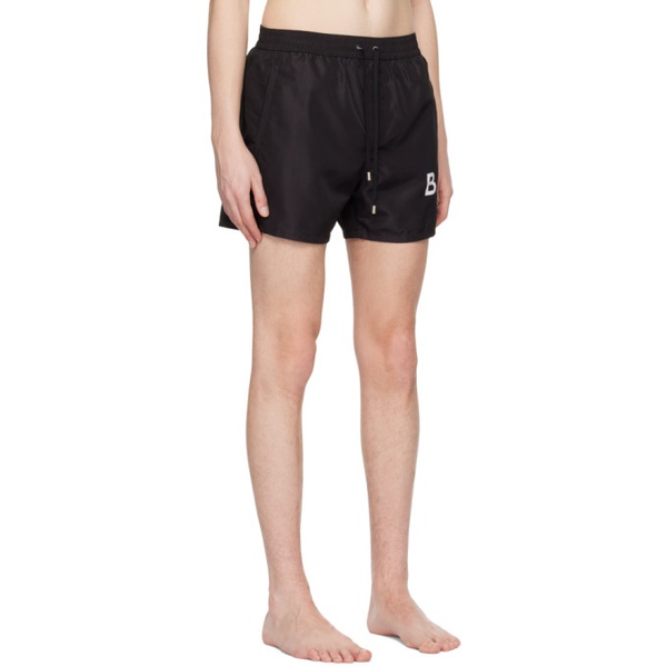 발망 발망 Balmain Black Printed Swim Shorts 231251M208026