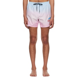 발망 Balmain Pink Evian 에디트 Edition Swim Shorts 231251M208032